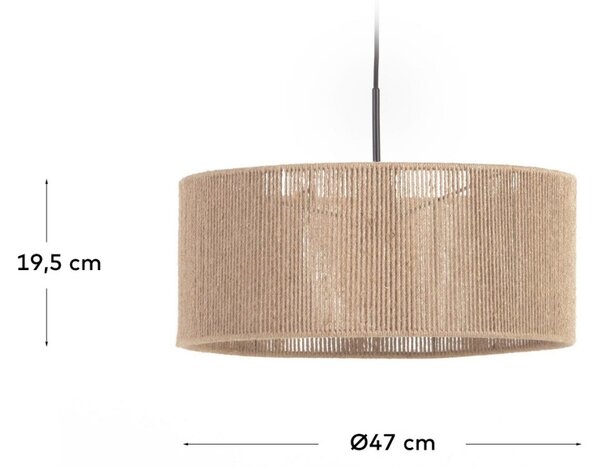 Přírodní jutové stínidlo Kave Home Crista 47 cm
