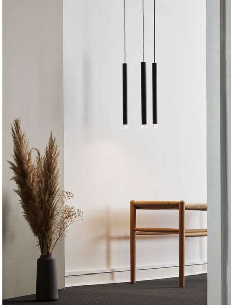 Závěsná svítidlo LOOM DESIGN, stmívatelné, Černá, Obývací pokoj, Hliník