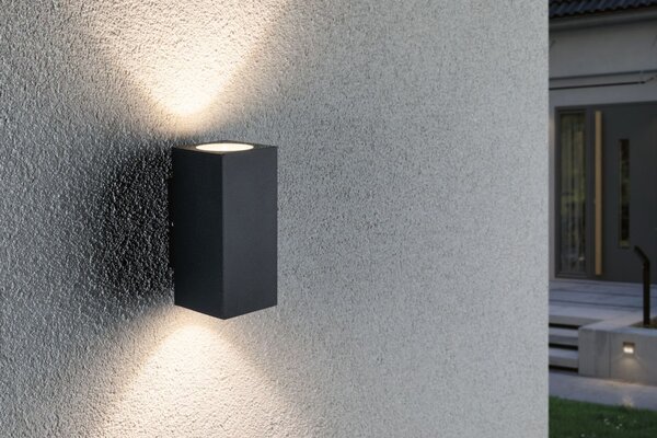 P 94328 Venkovní nástěnné svítidlo Flame 2x2,8W IP44 3.000K antracit 230V - PAULMANN