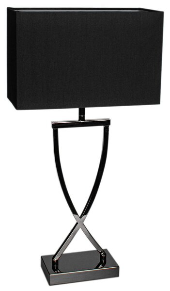 Stolní lampa By Rydéns, Omega, Metalická, Obývací pokoj, Tkanina / Textil, Moderní