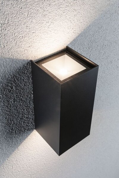 P 94325 Venkovní nástěnné svítidlo Flame 2x5,8W IP44 3.000K antracit 230V - PAULMANN