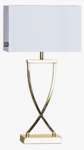 Stolní lampa By Rydéns, Omega, Zlatá / mosazná, Obývací pokoj, Tkanina / Textil, Moderní