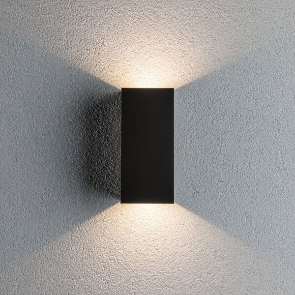 P 94325 Venkovní nástěnné svítidlo Flame 2x5,8W IP44 3.000K antracit 230V - PAULMANN