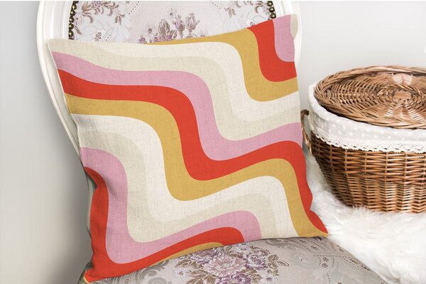 Povlak na polštář 43x43 cm Creamy Raspberry Swirl – Mila Home