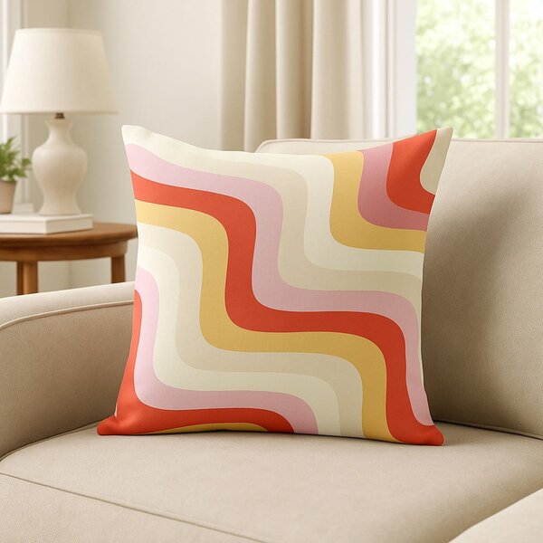 Povlak na polštář 43x43 cm Creamy Raspberry Swirl – Mila Home
