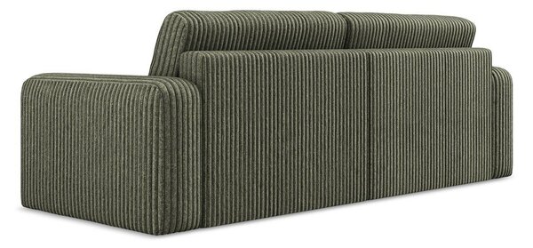 Zelená manšestrová rozkládací/s úložným prostorem pohovka 252 cm Kona – Makamii