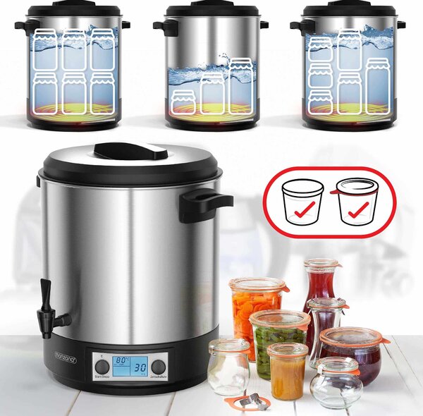 FurniGO Zavařovací hrnec s LCD displejem 28L