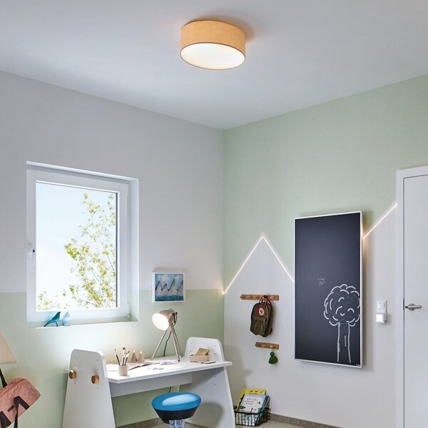 Stropní Lampa Paulmann, Mari, stmívatelné, Béžová, Obývací pokoj, Tkanina / Textil