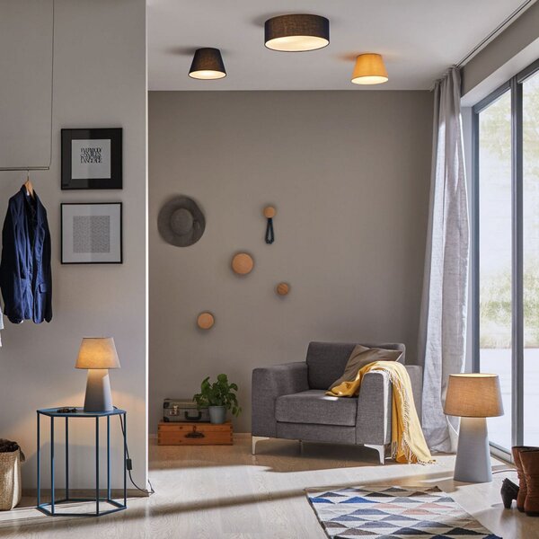 Stropní Lampa Paulmann, Mari, stmívatelné, Modrá, Obývací pokoj, Tkanina / Textil, Moderní