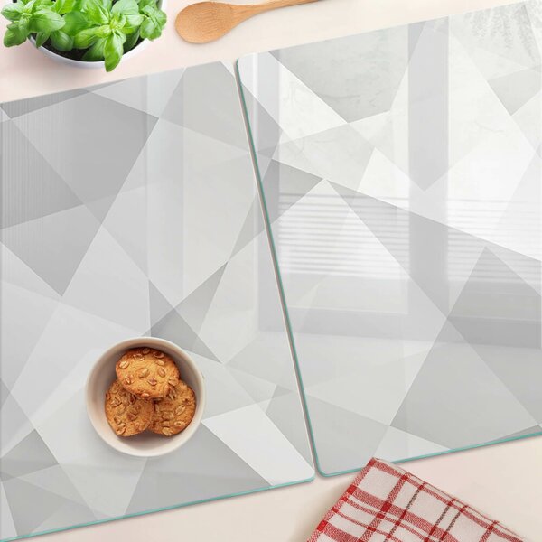 Skleněná krájecí deska Geometrie v odstínech šedé ddk-nr-wm-00005921