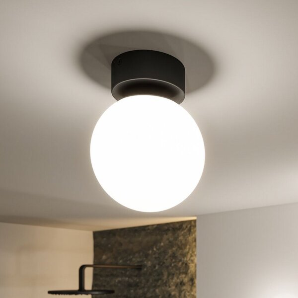 Stropní Lampa Paulmann, Gove, Černá, Obývací pokoj, Sklo, Moderní