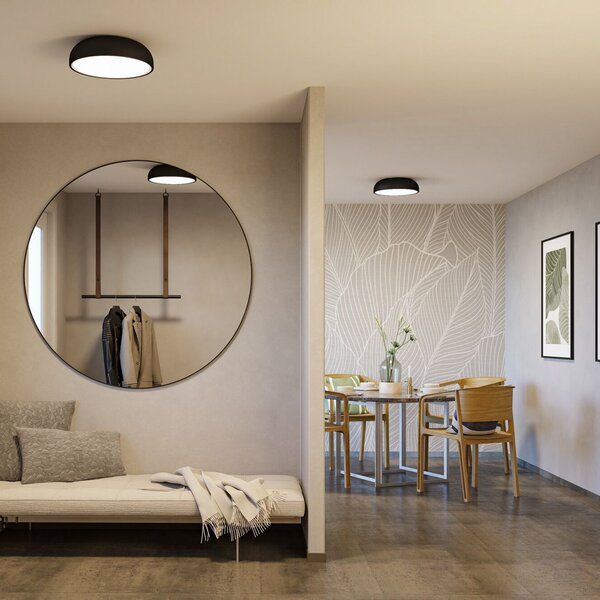 Stropní Lampa Paulmann, Oka, Černá, Koupelna, Plast, Moderní