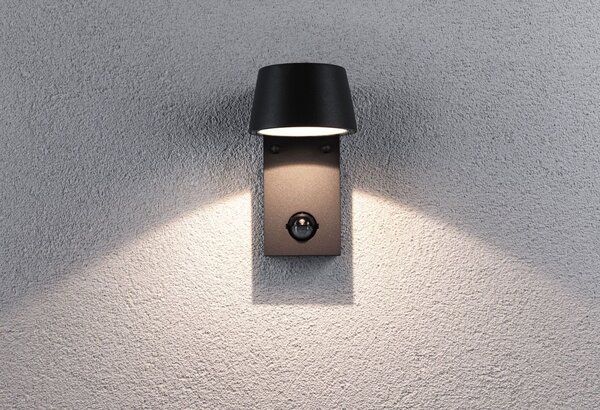 P 94453 Venkovní nástěnné svítidlo Capea antracit IP44 6W 230V teplá bílá pohybové čidlo - PAULMANN