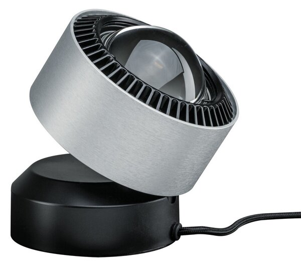 Stolní lampa Paulmann, Aldan, stmívatelné, Metalická, Obývací pokoj, Hliník, Moderní