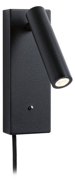Nástěnná Svítidla Paulmann, Hulda USB, stmívatelné, Černá, Ložnice, Kov, Moderní