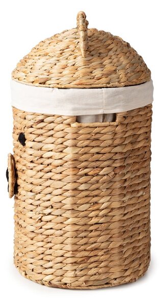 Dětský koš na hračky z vodního hyacintu v přírodní barvě ø 30x56 cm Bear – Compactor