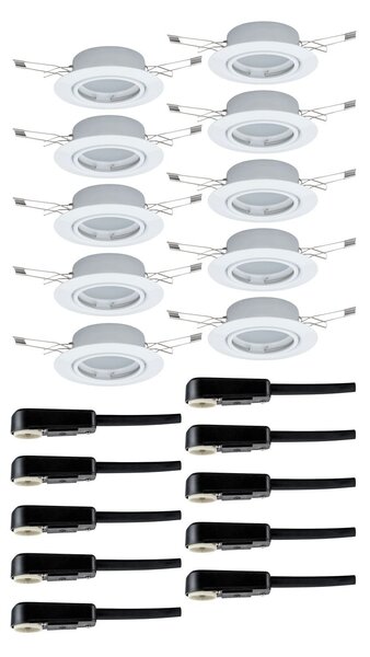 P 93400 Vestavné svítidlo LED Base kruhové max. 10x10W GU10 bílá - PAULMANN