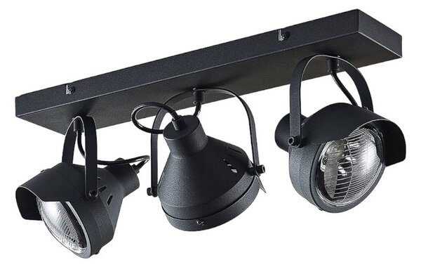 Stropní Lampa Lindby, Henega, stmívatelné, Černá, Obývací pokoj, Kov, Industriální design