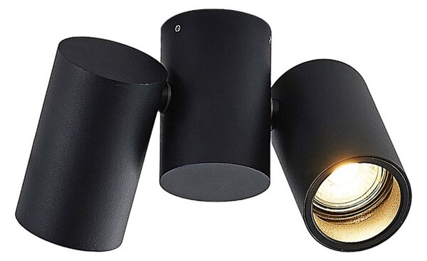 Stropní Lampa Arcchio, Gesina, stmívatelné, Černá, Obývací pokoj, Kov, Moderní