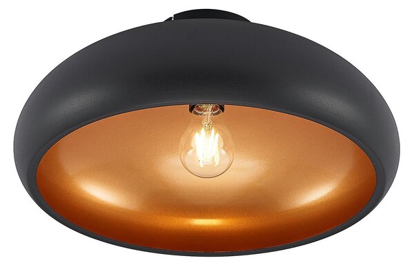 Stropní Lampa Lindby, Gerwina, stmívatelné, Černá, Obývací pokoj, Kov, Moderní