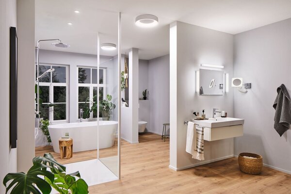 P 78933 HomeSpa LED kosmetické zrcadlo Jora 3-násobné zvětšení IP44 chrom/bílá/zrcadlo 3,3W měnitelná bílá - PAULMANN