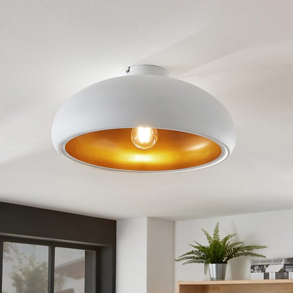 Stropní Lampa Lindby, Gerwina, stmívatelné, Bílá, Obývací pokoj, Kov, Moderní
