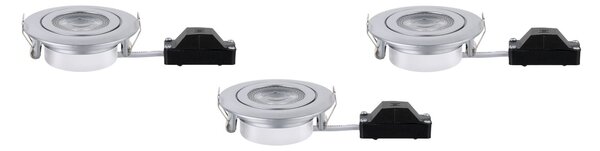P 93389 Vestavné svítidlo kruhové 3.000K 3x6W 230V matný chrom výklopné - PAULMANN