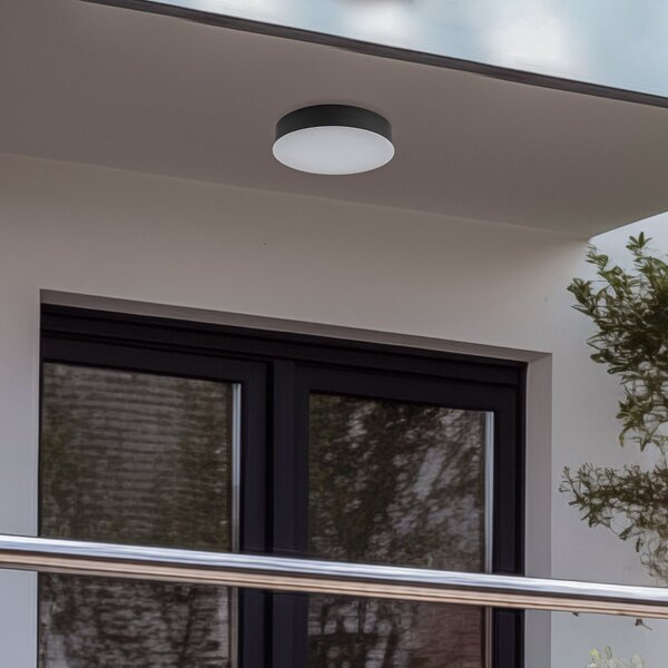 Venkovní svítidla Lindby, Lahja, Černá, Balkon, Plast, Moderní