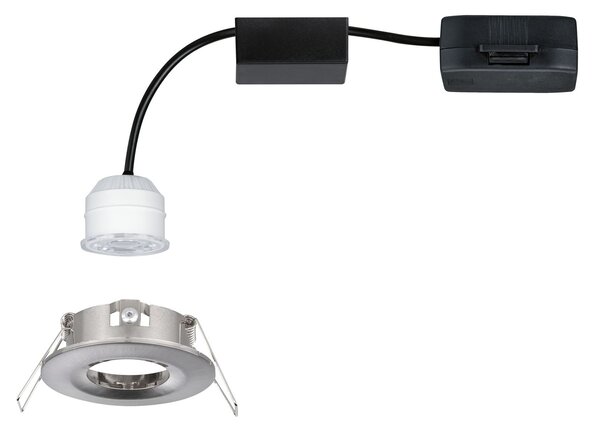 P 94300 LED vestavné svítidlo Nova mini nevýklopné IP44 1x4W 2.700K kov kartáčovaný 230V - PAULMANN