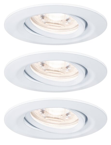 P 94293 LED vestavné svítidlo Nova mini výklopné 3x4W 2.700K bílá mat 230V - PAULMANN