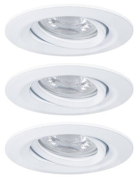 P 94293 LED vestavné svítidlo Nova mini výklopné 3x4W 2.700K bílá mat 230V - PAULMANN