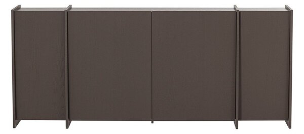 Tmavě hnědá komoda v dekoru jasanu 200x85x44 cm Brock – WOOOD