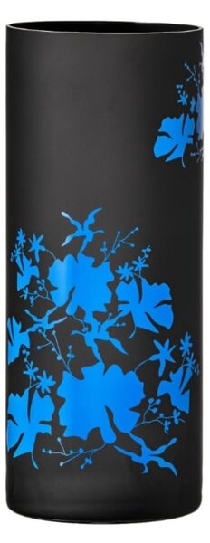 Crystalex - Bohemia Crystal Váza Black & Blue Flower 260 mm, 1 ks