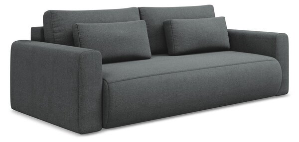 Tmavě šedá rozkládací/s úložným prostorem pohovka 238 cm Kapua – Makamii