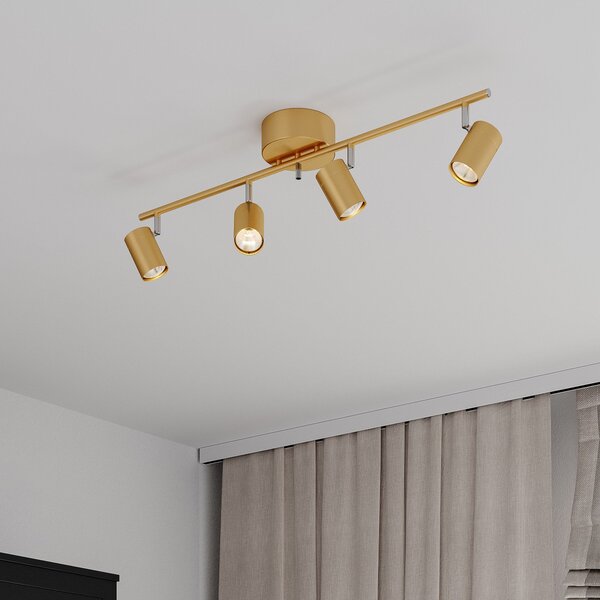 Stropní Lampa By Rydéns, Correct, stmívatelné, Zlatá / mosazná, Obývací pokoj, Kov, Moderní