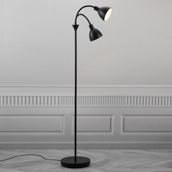 Stojací Lampa Nordlux, Ray, Černá, Obývací pokoj, Kov, Moderní