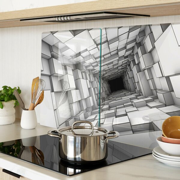 Krájecí prkénko skleněné 3D krychlové bludiště ddk-nr-wm-00005931