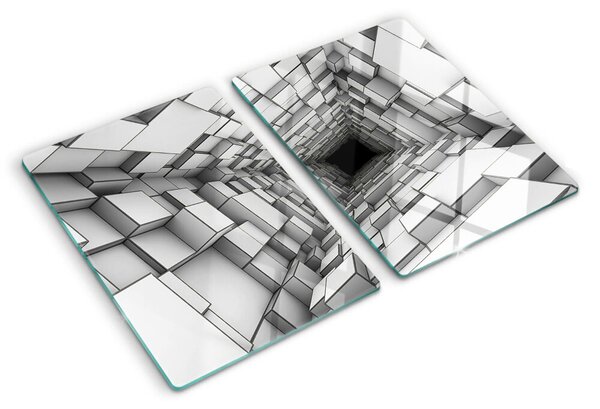Krájecí prkénko skleněné 3D krychlové bludiště ddk-nr-wm-00005931