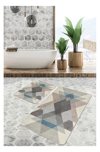 Sametové koupelnové předložky v sadě 2 ks 60x100 cm – Mila Home