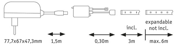 P 79860 MaxLED 250 základní sada bez krytí 3m TunableWhite - PAULMANN