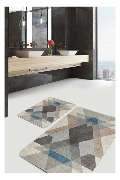 Sametové koupelnové předložky v sadě 2 ks 60x100 cm – Mila Home