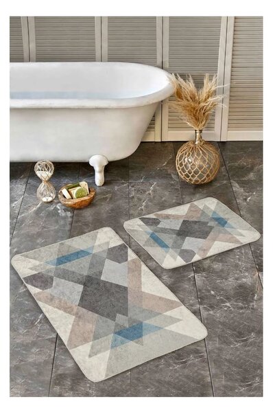 Sametové koupelnové předložky v sadě 2 ks 60x100 cm – Mila Home