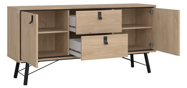 Komoda v dekoru dubu v přírodní barvě 150x72x40 cm Ry – Tvilum