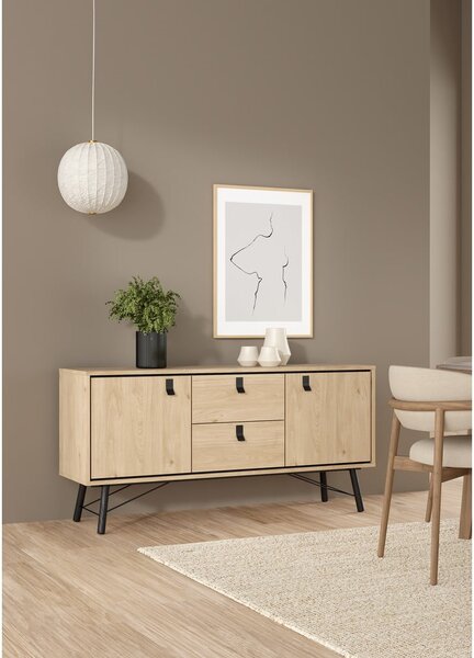 Komoda v dekoru dubu v přírodní barvě 150x72x40 cm Ry – Tvilum