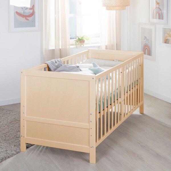 Postýlka s nastavitelnou výškou 70x140 cm v přírodní barvě Easy Sleep – Roba