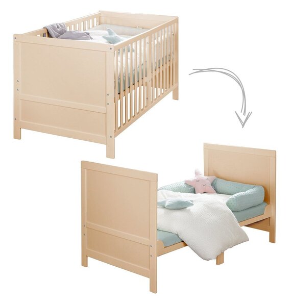 Postýlka s nastavitelnou výškou 70x140 cm v přírodní barvě Easy Sleep – Roba