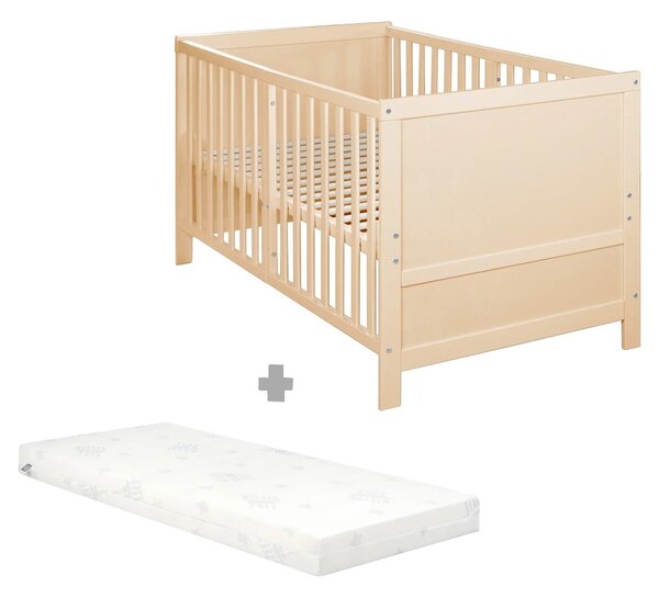 Postýlka s nastavitelnou výškou 70x140 cm v přírodní barvě Easy Sleep – Roba