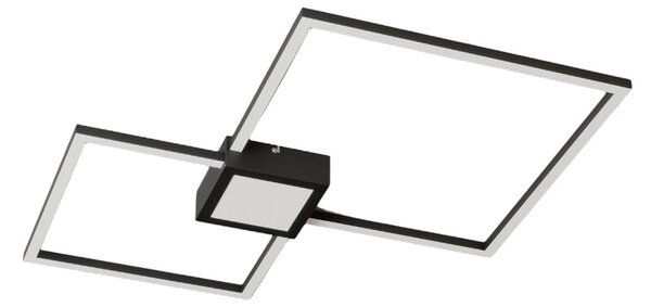 Stropní Lampa Lindby, Duetto, stmívatelné, Černá, Obývací pokoj, Kov, Moderní