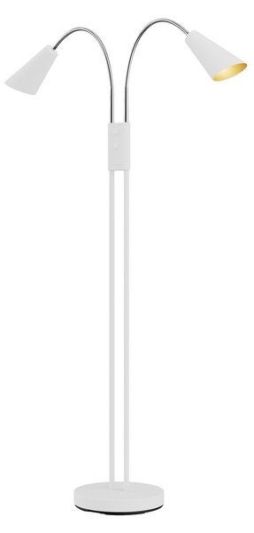 Stojací Lampa Lucande, Medira, Bílá, Obývací pokoj, Kov, Moderní