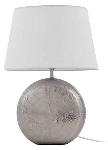 Stolní lampa Lindby, Florentino, Bílá, Obývací pokoj, Tkanina / Textil